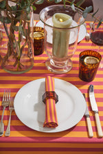 Load image into Gallery viewer, Cinnamon Stripe Tablecloth
