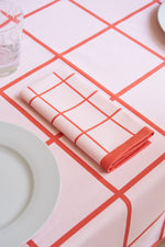 Load image into Gallery viewer, Marzipan Check Berry &amp; Rose Napkins X4
