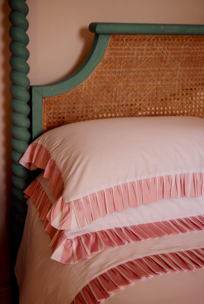 Marshmallow Stripe Double Bed Bundle