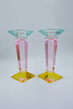 Load image into Gallery viewer, Geometric Crystal Candlestick Holders
