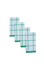 Load image into Gallery viewer, Marzipan Check Mint &amp; Emerald Napkins X 4
