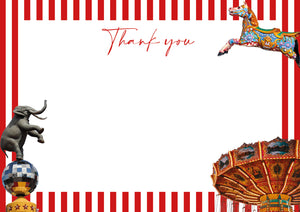 At The Circus Thank You Cards X 10